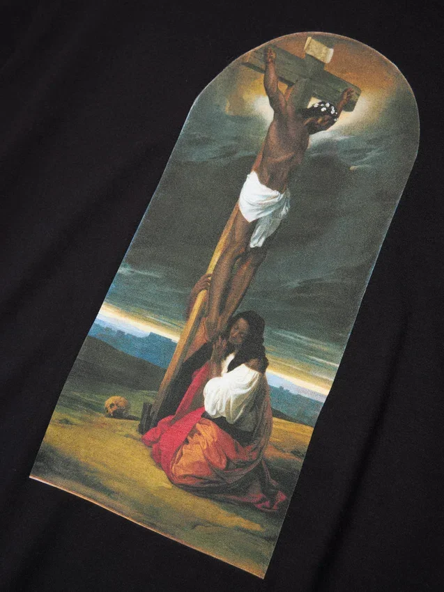 T-shirt « Sainte Marie-Madeleine au pied de la croix » noir