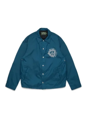 Veste de coach Peace Wreath bleue