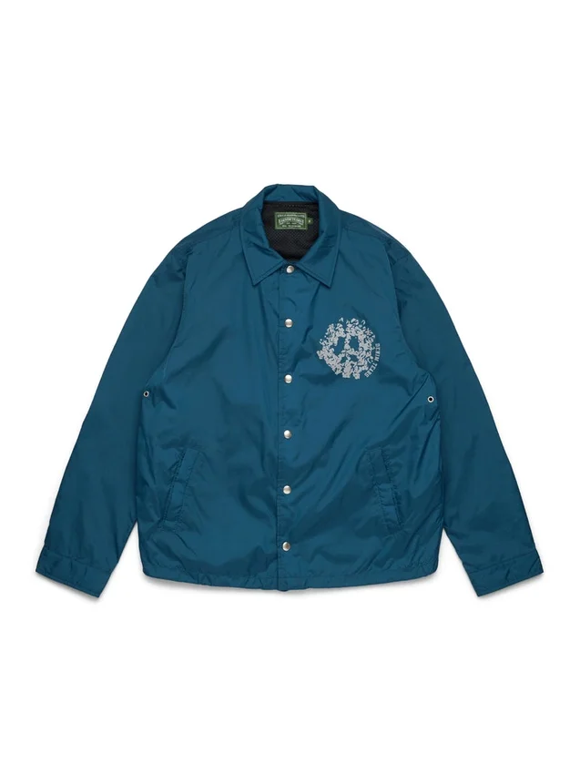 Veste de coach Peace Wreath bleue