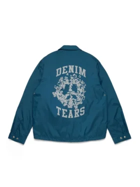 Veste de coach Peace Wreath bleue