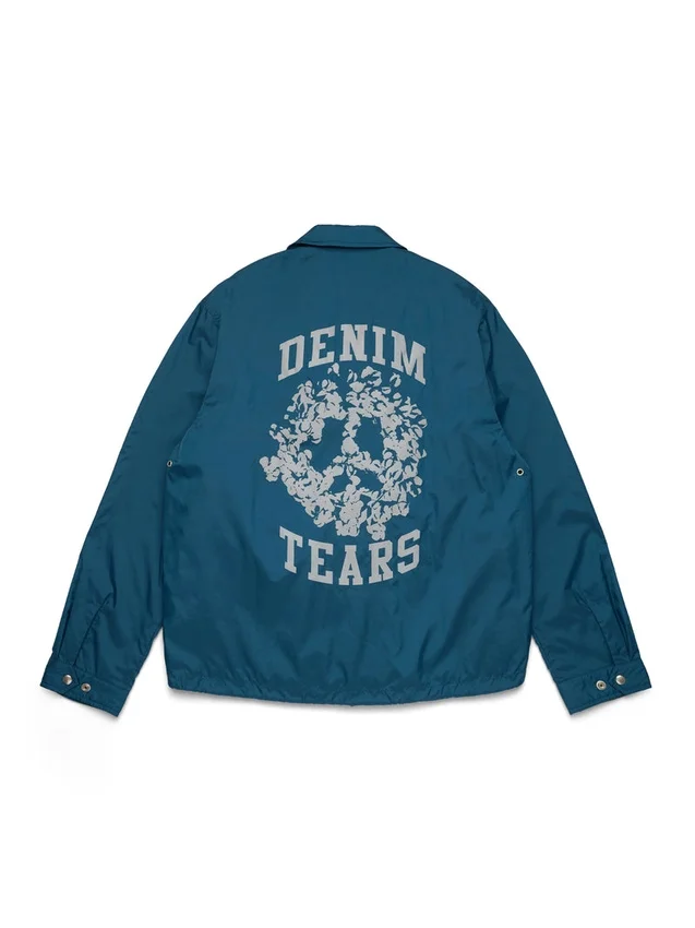Veste de coach Peace Wreath bleue