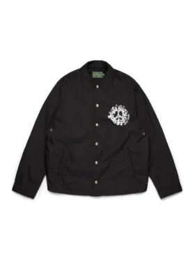 Veste de coach Peace Wreath noire