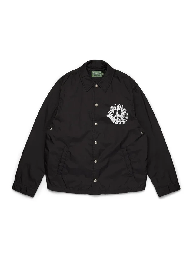 Veste de coach Peace Wreath noire