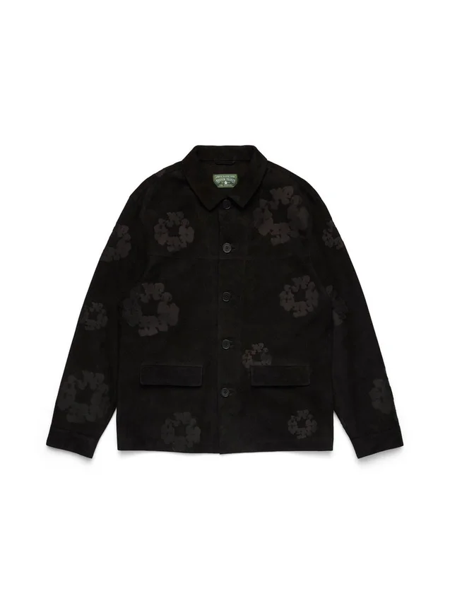 Veste de soudeur en daim avec Couronnes de Cotton Wreath, noire