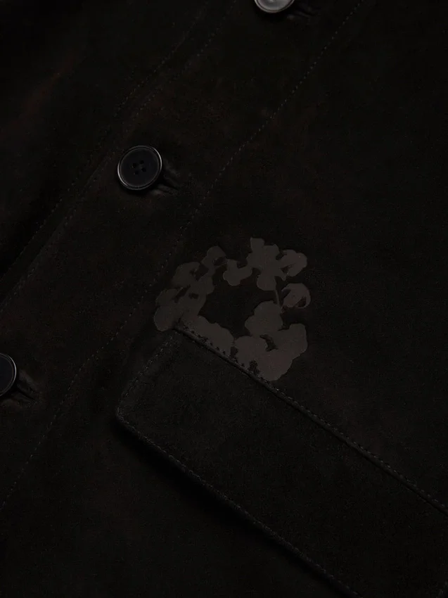 Veste de soudeur en daim avec Couronnes de Cotton Wreath, noire