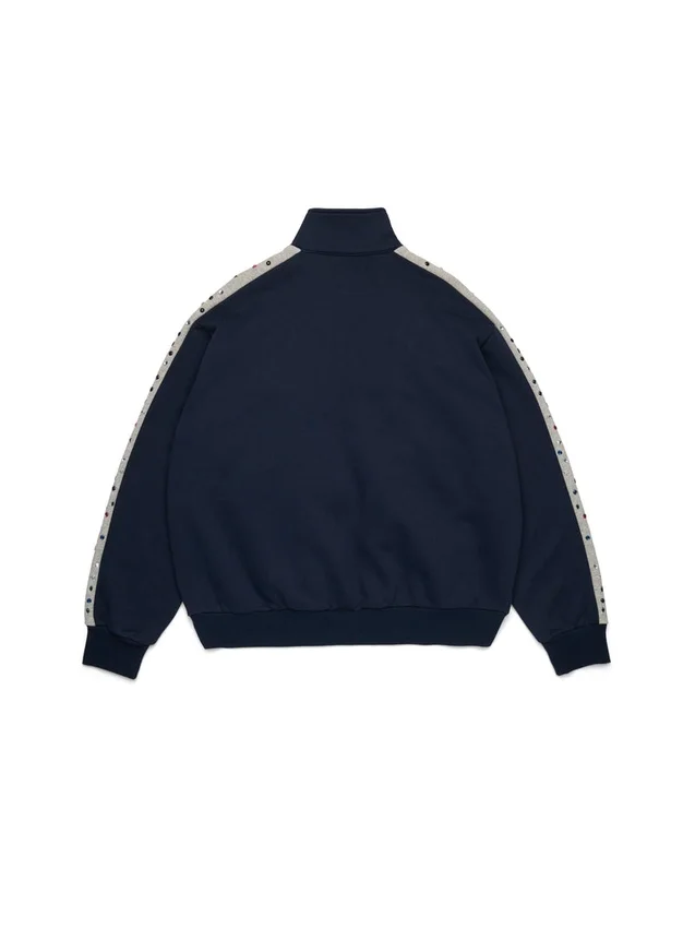 Veste de sport en polaire « Denim U » à strass, bleu marine
