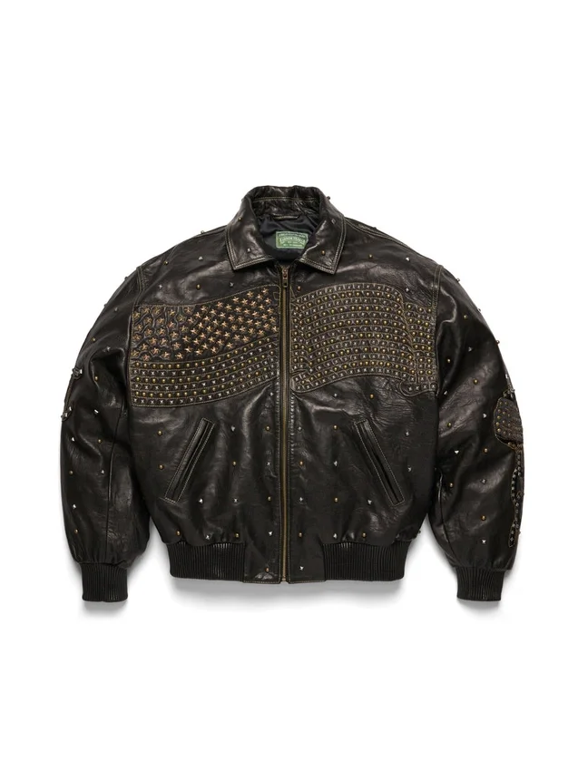 Veste en cuir cloutée Libertas