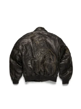 Veste en cuir cloutée Libertas