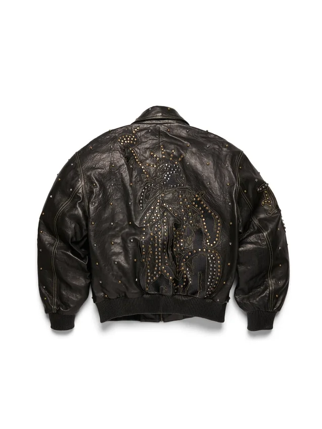 Veste en cuir cloutée Libertas