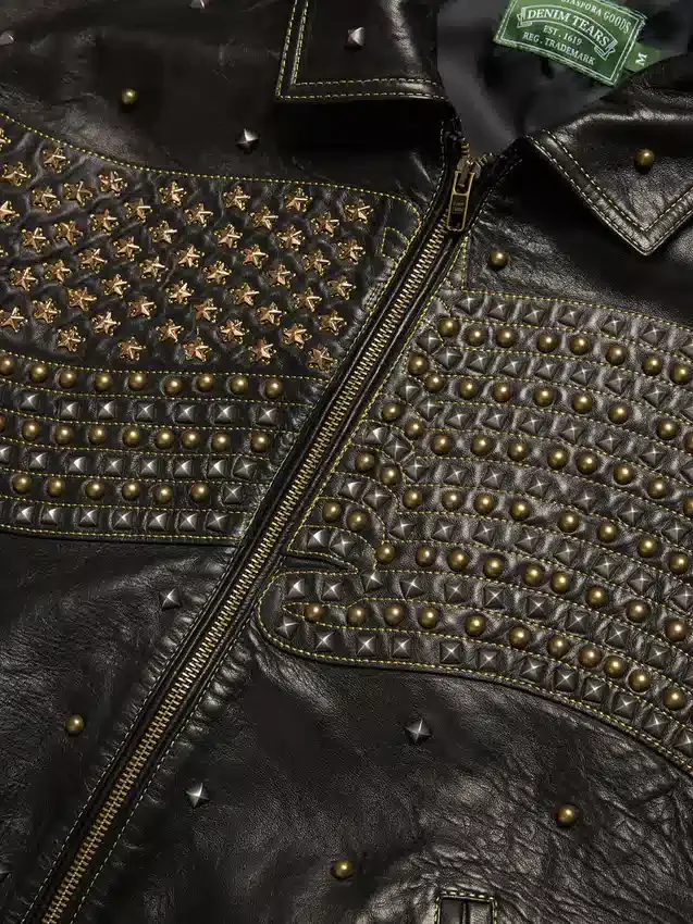 Veste en cuir cloutée Libertas