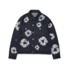 Veste en denim « Cotton Wreath » cloutée, lisière