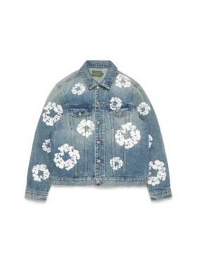 Veste en Denim « Cotton Wreath » délavage clair