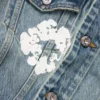 Veste en Denim « Cotton Wreath » délavage clair