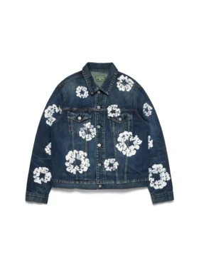 Veste en Denim « Cotton Wreath » délavage foncé