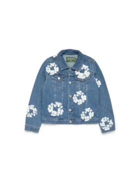 Veste en Denim « Cotton Wreath » pour enfant, indigo clair