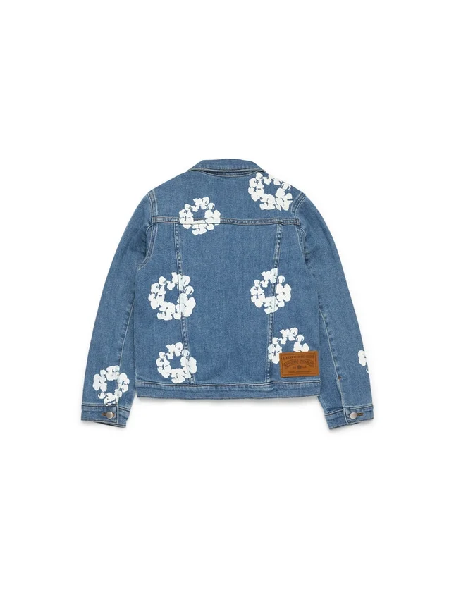 Veste en Denim « Cotton Wreath » pour enfant, indigo clair