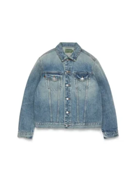 Veste en Denim délavage clair