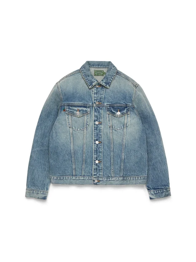 Veste en Denim délavage clair