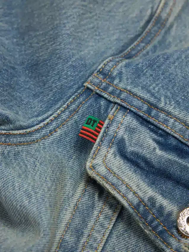 Veste en Denim délavage clair
