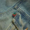 Veste en Denim délavage sale