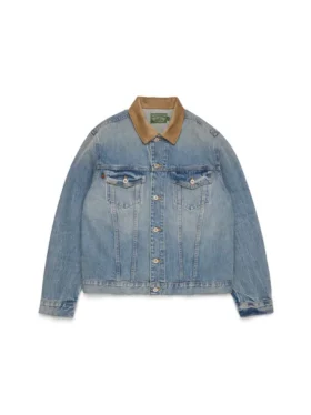 Veste en Denim « Flag » délavage clair