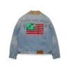 Veste en Denim « Flag » délavage clair