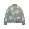 Veste en Denim « Studded Cotton Wreath » délavage sale